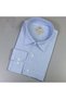 Classic Wide Cut Straight Oxford Long Sleeve Men's Blue Shirt