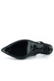Scarlett Slingback Black Satin Pointed Toe Slingback Thin Platform Heels Evening Dress Shoes - 6