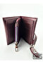 Mats Burgundy Faux Leather Snap Wallet - 8