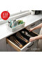 4-Piece Modular Cutlery Holder Set - Kitchen Organizer Drawer Insert Organizer Knife Holder Ladle Holder Black - 4