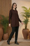 Women's Bitter Brown Buttoned Tunic - 4