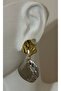 Gold Silver Color Detailed Dangle Earrings - 4