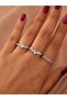 Pink zircon stone special series silver color adjustable steel ring - 3