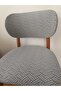 A Kalite Elma Chair Cover Bohemian Chair Cover Flexible Fabric Elastic Model Top-Bottom 2 Pieces