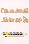 Educational Wooden Painting Game Construction Vehicles Figure Set |   Paint Yourself |   School and Workshop Activities
