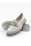 Women's Loafer with Orthopedic Sole and Metal Accessories - 5