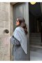 Gray Interlaced Soft Triangle Scarf (180 Width, 135 Triangle Sections) - 4