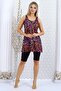 Women's Swimsuit with Tights and Dress Two-Piece Attached Chest Pad Inside Available Pink Leopard - 6