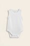 100% Cotton Unisex Strap Baby Bodysuit - White Snap Fastener Body Set - 5