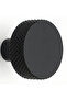 9129.04 Matte Black Furniture Button |   Cupboard and Wardrobe Handle