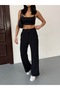 Women's Stretch Fabric Palazzo Loose Wide Leg Trousers - 2