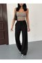 Women's Stretch Fabric Palazzo Loose Wide Leg Trousers - 3