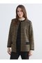Two Mt Shop Quality Lcw Grace Black Knitwear Striped Women's Cardigan