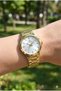 Women's Wristwatch |   22mm Steel Case, Gold Color Steel Band, Mineral Glass, 5Atm - 7