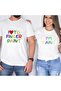 Double Matching Set 1 Men's Model Valentine's Day Printed Relaxed Fit T-shirt