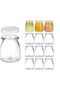 12PCS Yoghurt Jars Pudding Jar with Lid Glass Container