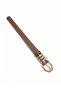 Women's Belt Three Bridge Detail Gold Buckle 2.3 cm - 2