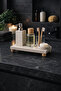 Footed Marble Bathroom Organizer 12.5X25 cm Natural Marble Perfume Tray Sink Organizer