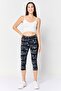Women Dri Fit Camouflage Running Capri Leggings, Multicolor - 4
