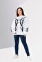 x Alpinestars Women Ribbed Collar Long Sleeve Graphic Print Sweatshirt, White - 2