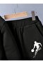 Basketball Printed Hooded Kombin Lower Upper Children's Tracksuit Set - 4
