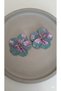 Lilac Bloom Mint Green Floral Design Polymer Clay Earrings Metallic Lilac Petal Detailed Handmade Earrings - 2