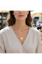 Zircon Stone Heart-Shaped Women's Gold Necklace with Eiffel Tower Figure Inside - 6
