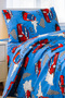 Car-Themed Boys' Single Duvet Cover Set - Soft Cotton Texture