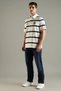 Mens Striped Regular Fit Cotton Polo T-Shirt - 4
