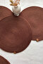 Dark Brown American Serving Set Supla 7 Piece Bread Basket, Plate Coaster, Ms Home Series - 3