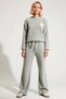 Women's Crew Neck Standard Sleeve Loose Fit Wellsoft Knitted Pajama Set Sportswear - 3