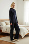 Women's Hooded Low Armhole Relaxed Fit Knitted Pajama Set Long Leg Tube Leg Functional - 5