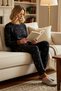 Women's Crew Neck Standard Sleeve Floral Knitted Pajama Set Functional Comfortable - 4