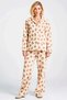 Women's Shirt Collar Standard Sleeve Regular Fit Animal Pattern Wellsoft Pajama Set - 3
