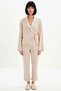 Women's V-Neck Standard Sleeve Relaxed Fit Long Sleeve Woven Pajama Set - 3