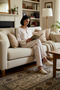 Women's Muslin Woven V-Neck Long Sleeve Regular Fit Pajama Set Functional Stylish 100% Cotton - 4