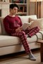 Men's Regular Fit Fleece Pajama Set Home Wear Comfortable Fit Functional Durable Stylish - 4