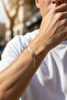 February 14 Valentine's Day Gift, Steel Snake Back Chain Bracelet with Letters for Lover Stylish Elegant