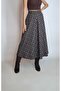Women's Brown Plaid Four-Piece Flare Skirt Yy101312 - 5