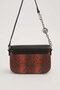 Double Strap Snake Leather Detailed Women's Casual and Stylish Shoulder Bag Camel - 4