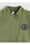 Lcw Kids Khaki College Collar Basic Long Sleeve Boys Zipper Sweatshirt - 3