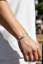 February 14 Valentine's Day Gift, Steel Snake Back Chain Bracelet with Letters for Lover Stylish Elegant - 3