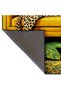 Mosso Yellow Themed Disco Ball and Cheetah Pattern Woven Base Modern Decorative Carpet Mosso2152 - 3