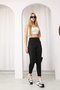 Women's Black High Waist Jogger Sweatpants