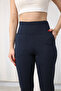 Women's Navy Blue High Waist Jogger Sweatpants - 8