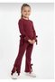 Bow Detail K Ribbed Knit Bluse and Pants Girls' Double Set [Slim Fit, We Recommend One Size Up.] - 2