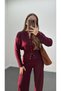 Women's Waist Detailed Snap Fastener Knitwear Set - 4