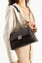 Women's Stylish Designed Medium Size Crossbody Bag, Chain Strap, Embroidery and Flap Detail Shoulder Bag 734 - 4
