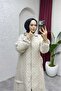 Women's Detachable Hooded Quilted Coat with Side Pockets - 6