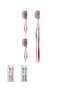 Toothbrush with Replacement Heads 1 Pink Set 1 Green Set